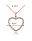 Fashion Rose Gold Color Hollow Out Heart Decorated Necklace