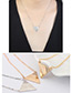 Fashion Rose Gold Color Triangle Shape Decorated Necklace