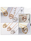 Lovely Gold Color Owl Shape Decorated Necklace