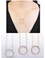 Fashion Rose Gold Color Round Shape Decorated Necklace