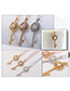Elegant Gold Color Key Shape Decorated Necklace
