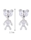 Lovely Silver Color Little Bear Shape Decorated Earrings