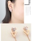 Elegant Silver Color Triangle Shape Decorated Earrings