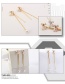 Elegant Rose Gold Bowknot Shape Decorated Earrings