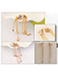 Elegant Rose Gold Tassel Decorated Earrings