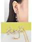 Elegant Gold Square Shape Diamond Decorated Earrings