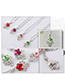 Fashion Plum-red Flower Shape Decorated Necklace