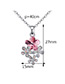 Fashion Plum-red Flower Shape Decorated Necklace