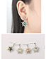 Fashion Green Star Shape Decorated Earrings