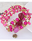 Elegant Multi-color Round Shape Decorated Multilayer Bracelet