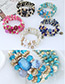 Elegant Blue Round Shape Decorated Multilayer Bracelet