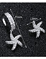 Elegant Silver Color Starfish Shepe Decorated Earrings