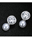 Elegant Silver Color Pure Color Decorated Earrings