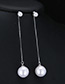 Elegant Silver Color Round Shape Decorated Earrings