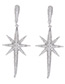 Elegant Silver Color Pure Color Decorated Earrings