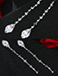 Elegant Silver Color Pure Color Decorated Long Chain Earrings