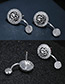 Elegant Silver Color Hollow Out Rose Decorated Earrings