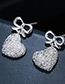 Lovely Silver Color Heart Shape Decorated Earrings