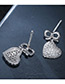 Lovely Silver Color Heart Shape Decorated Earrings