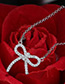 Fashion Silver Color Bowknot Shape Decorated Necklace