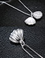 Fashion Silver Color Shell Shape Decorated Necklace