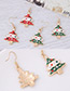 Fashion Green Christmas Tree Shape Decorated Earrings  Alloy