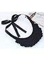 Trendy Black Pure Color Decorated Collar Necklace