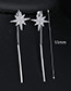 Sweet Silver Color Stars Shape Decorated Pure Color Earrings