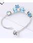 Elegant Blue Flowers Decorated Simple Bracelet