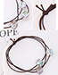 Fashion Transparent Square Shape Decorated Multilayer Hair Band