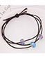 Fashion Light Blue Round Shape Decorated Multilayer Hair Band