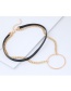 Fashion Gold Color+black Circular Ring Shape Decorated Choker
