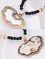 Fashion Black Longevity Lock Pendant Decorated Long Necklace