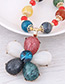 Fashion Multi-color Flower Pendant Decorated Long Necklace