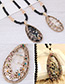 Fashion Black Shell Pendant Decorated Long Necklace