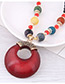 Fashion Red Hollow Out Round Shape Decorated Necklace