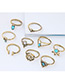 Fashion Blue+silver Color Wheel Shape Decorated Ring (9pcs)