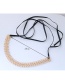 Fashion Gold Color+black Circular Ring Decorated Hollow Out Choker