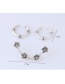 Fashion Antique Silver Flower Decorated Pure Color Earrings (3pcs)