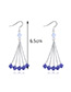 Fashion Champagne Round Shape Decorated Earrings