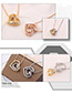 Fashion Gold Color Double Heart Shape Decorated Necklace
