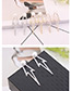 Elegant Silver Color Hollow Out Design Earrings