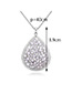 Elegant Silver Color Waterdrop Shape Decorated Necklace