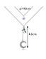 Elegant Multi-color Moon Shape Decorated Double-layer Necklace