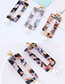 Elegant Multi-color Square Shape Decorated Earrings