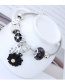 Fashion Silver Color+black Flower Shape Decorated Bracelet