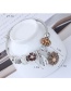 Fashion Silver Color+light Coffee Flower Shape Decorated Bracelet