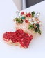Fashion Red Boots Shape Decorated Christmas Brooch