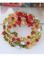 Fashion Multi-color Wreath Shape Decorated Christmas Brooch