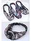 Fashion Red+blue Flower Pattern Decorated Hair Band